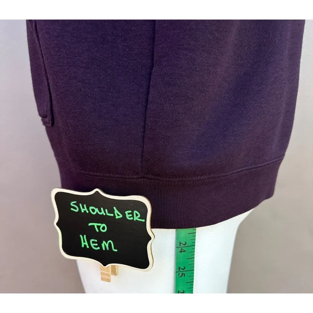 Nike Hoodie Womens M Fleece Rally Funnel Neck Hoodie Sweatshirt Purple Pockets‎
